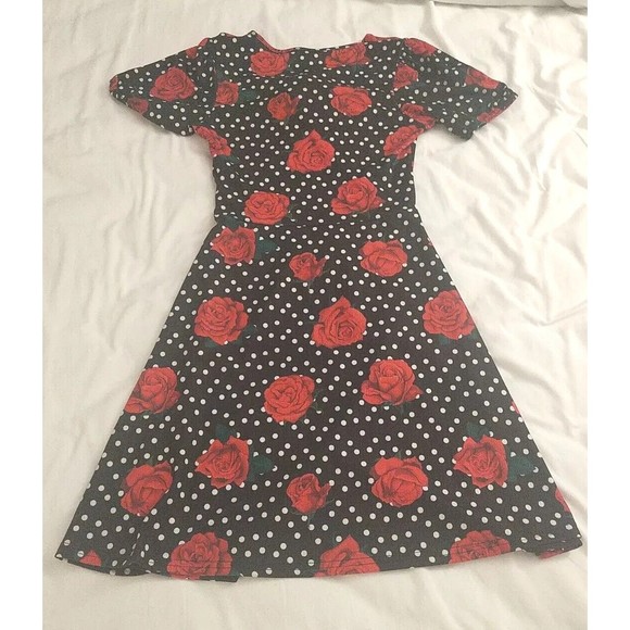 Women's Cut It Out Floral Polka Dot Rose Pattern Mini Dress Size 4 Nasty Gal - Picture 8 of 12